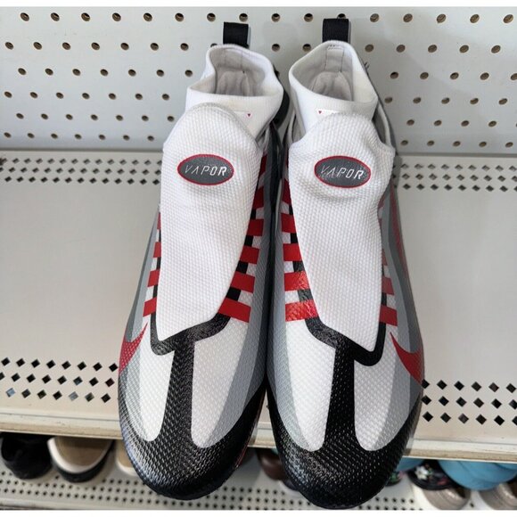 Nike Vapor Edge Pro 360 Mens Football Cleats Size 15 Gray Red White Black main image 8